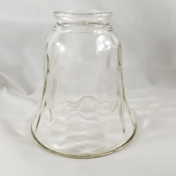 Hammered Clear Glass Light Shade Bell Chandelier C - Picture 3 of 11